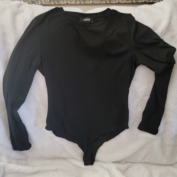 Black Long Sleeve Bodysuit - Picture 1 of 5